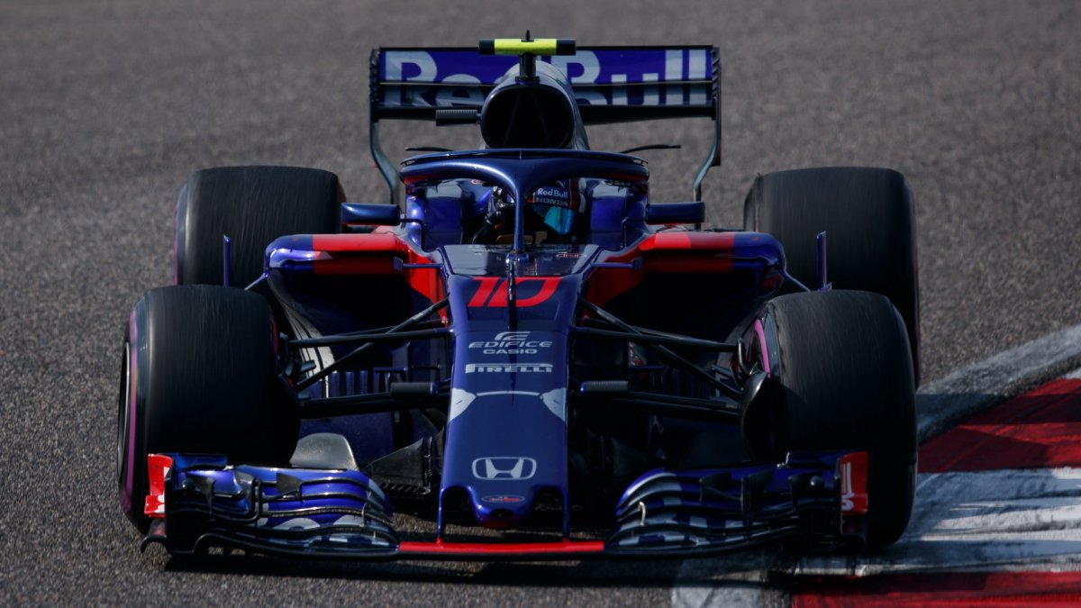Pierre Gasly v závodě v Číně