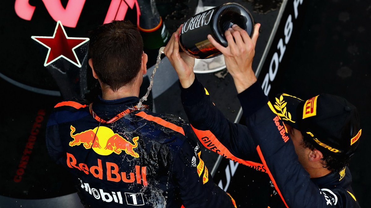 Daniel Ricciardo se velmi těšil ze svého vítězství v závodě v Číně
