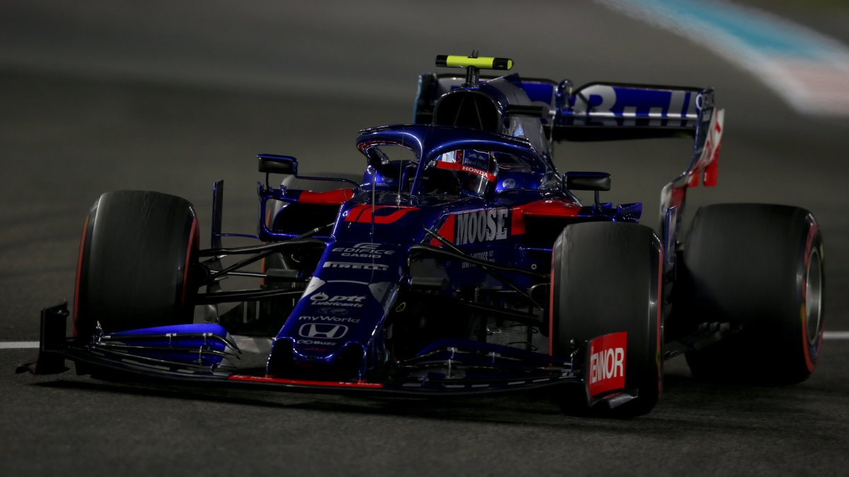 Pierre Gasly v tréninku v Abú Zabí