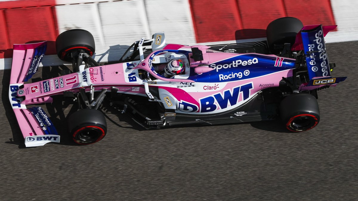 Sergio Pérez v tréninku v Abú Zabí