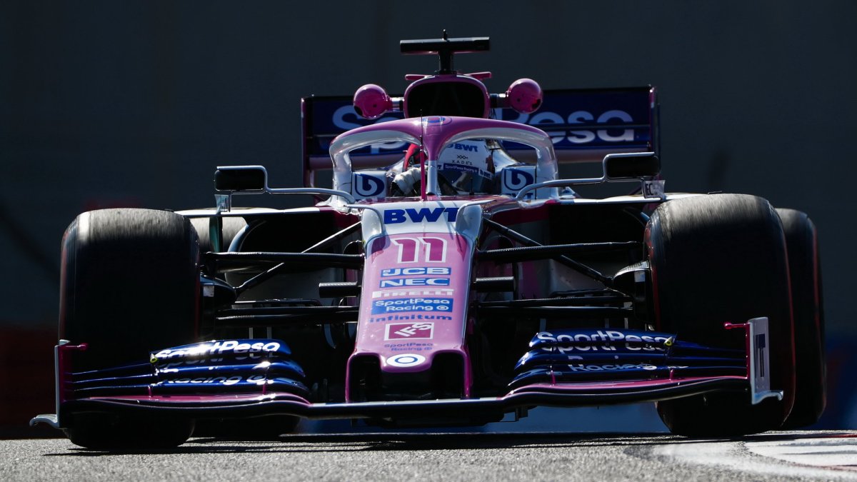 Sergio Pérez v tréninku v Abú Zabí