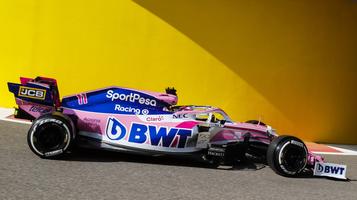 Sergio Pérez v tréninku v Abú Zabí