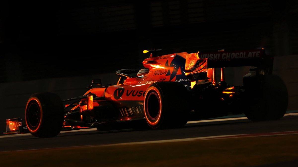 Lando Norris v tréninku v Abú Zabí