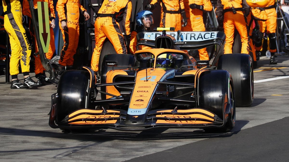 Lando Norris v závodě v Melbourne