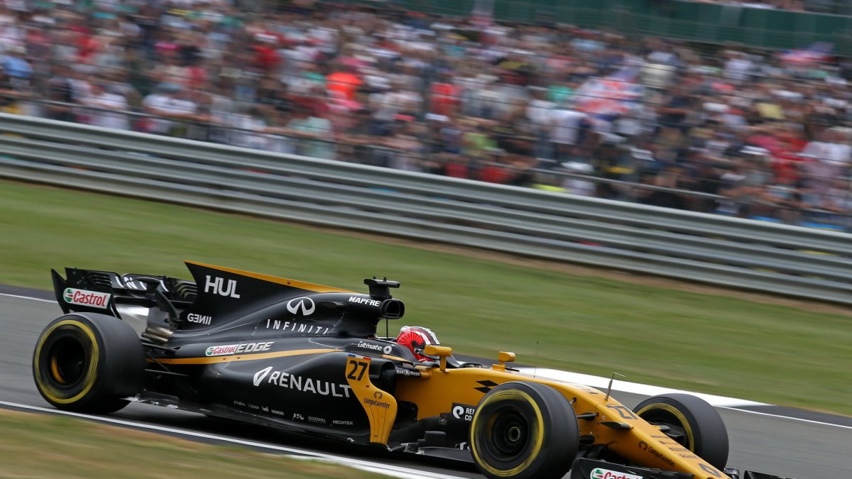 Nico Hülkenberg v závodě v Silverstone