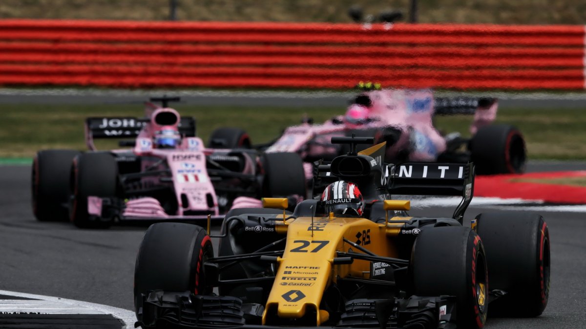 Nico Hülkenberg v závodě v Silverstone
