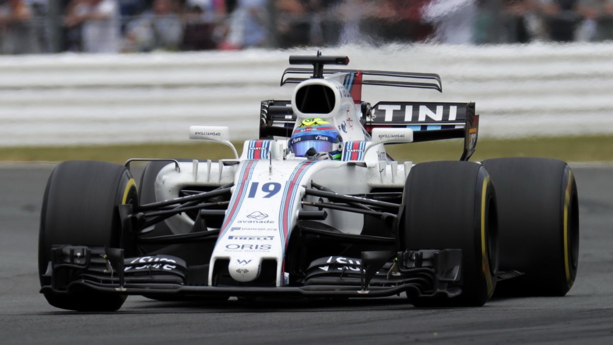 Felipe Massa v závodě v Silverstone