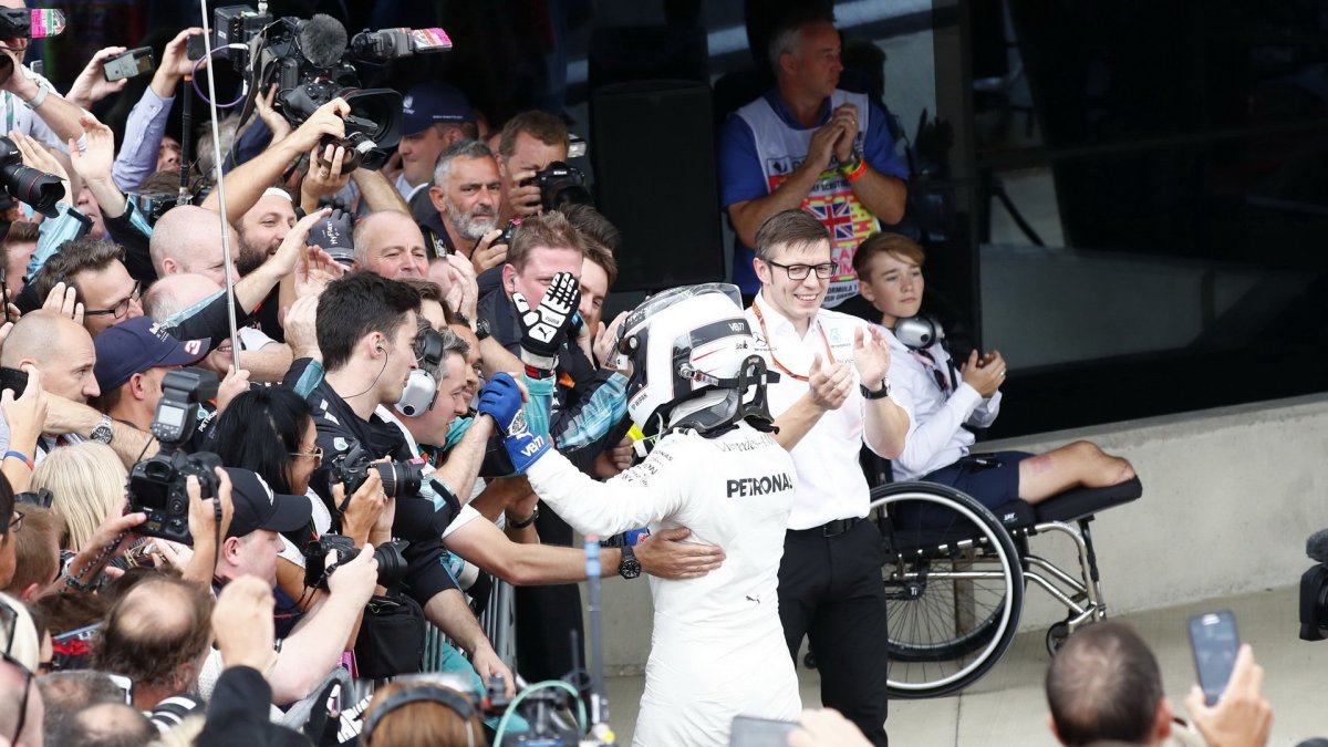 Valtteri Bottas po závodě v Silverstone