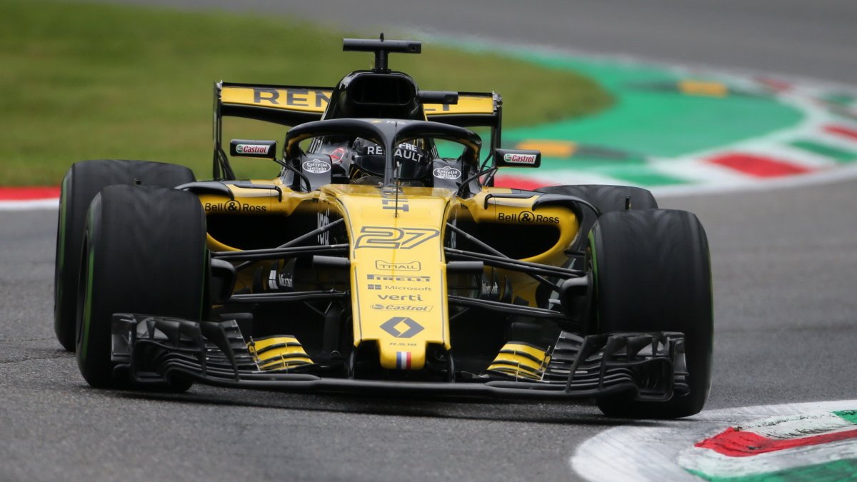 Nico Hülkenberg při pátečním tréninku na Monze