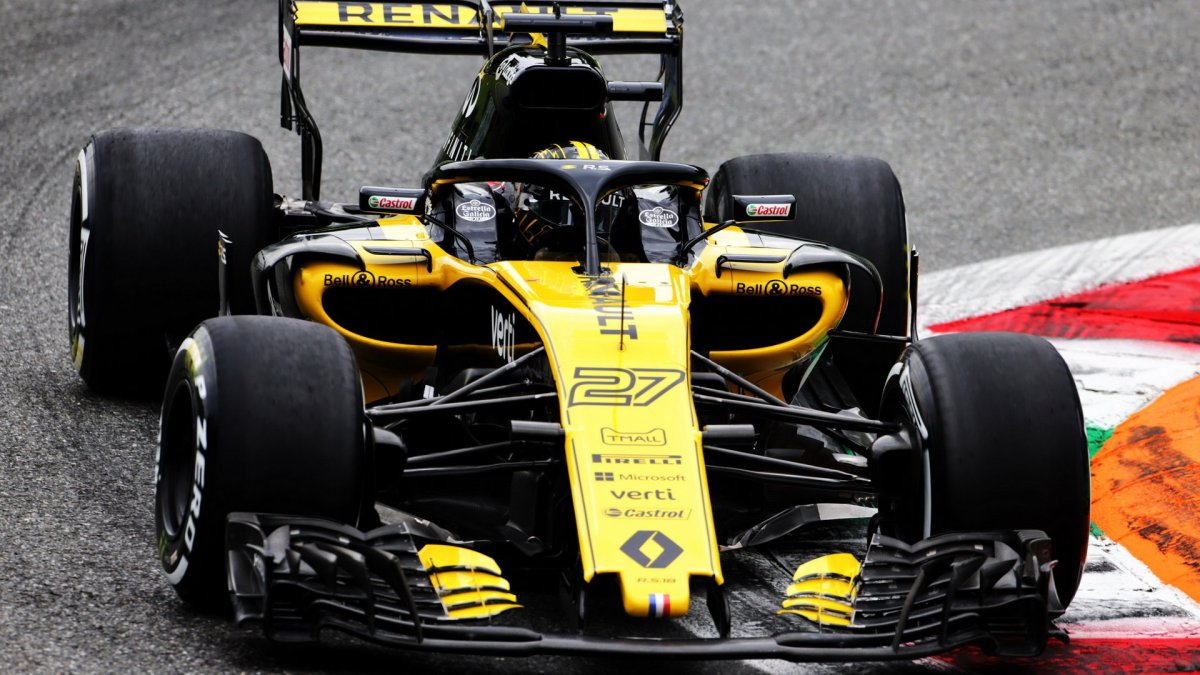 Nico Hülkenberg při pátečním tréninku na Monze