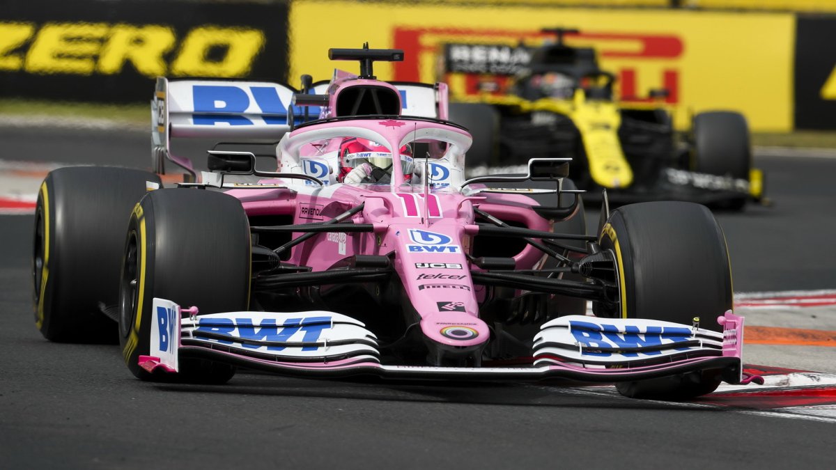 Sergio Pérez v závodě v Maďarsku