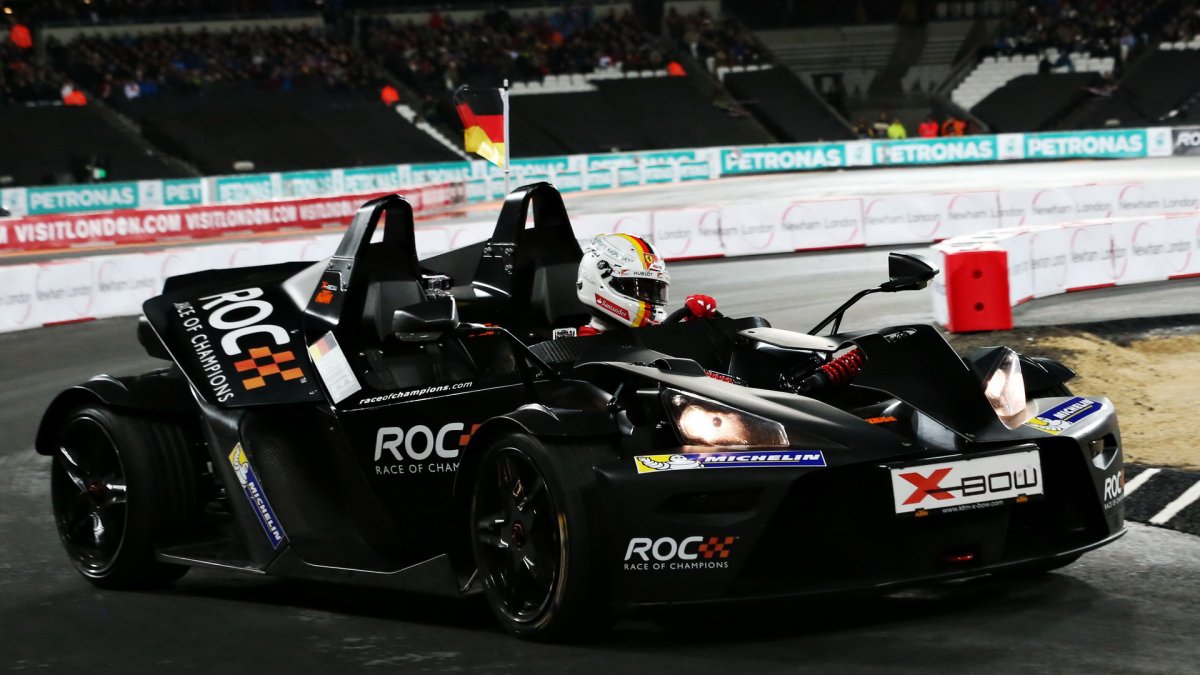 Sebastian Vettel při Race of champions