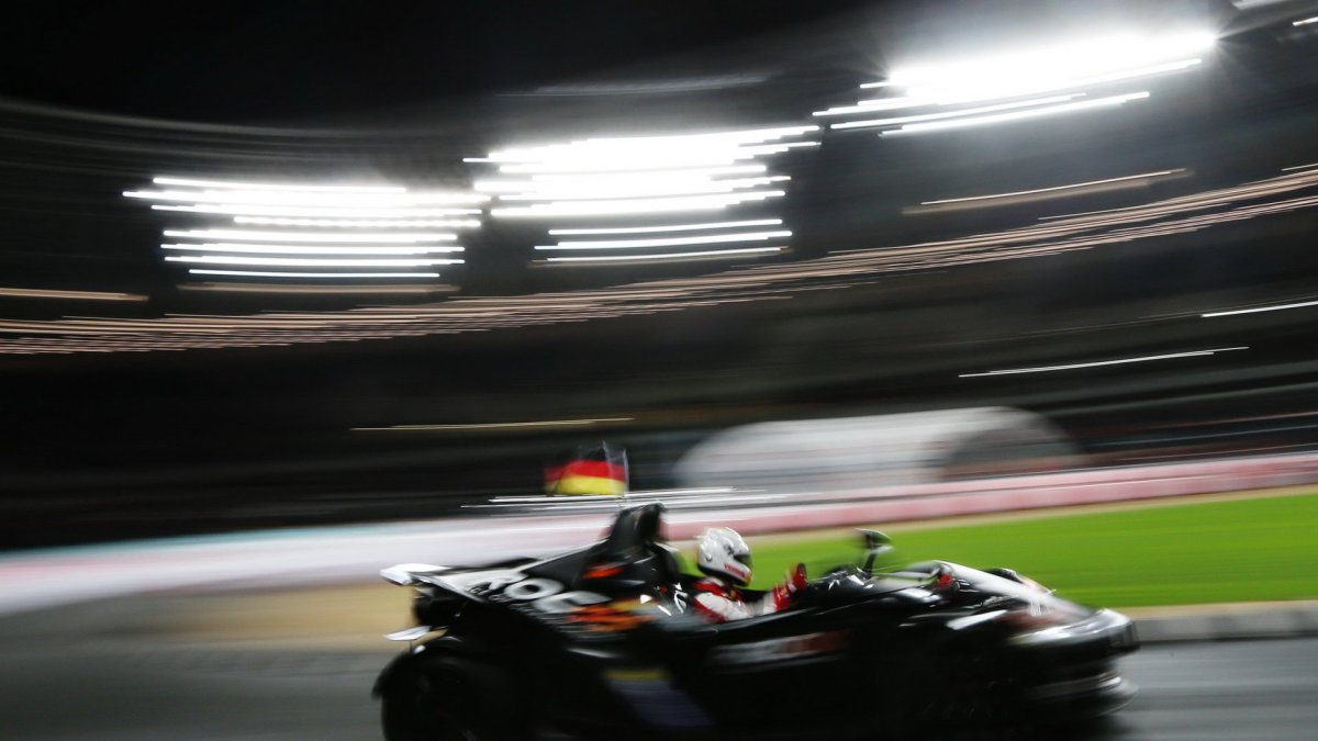 Sebastian Vettel při Race of champions