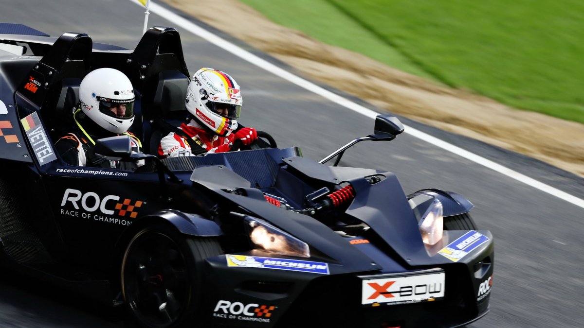 Sebastian Vettel při Race of champions
