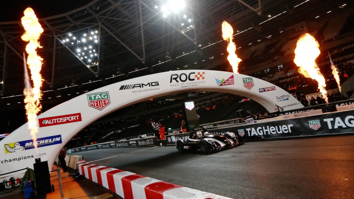 Sebastian Vettel při Race of champions
