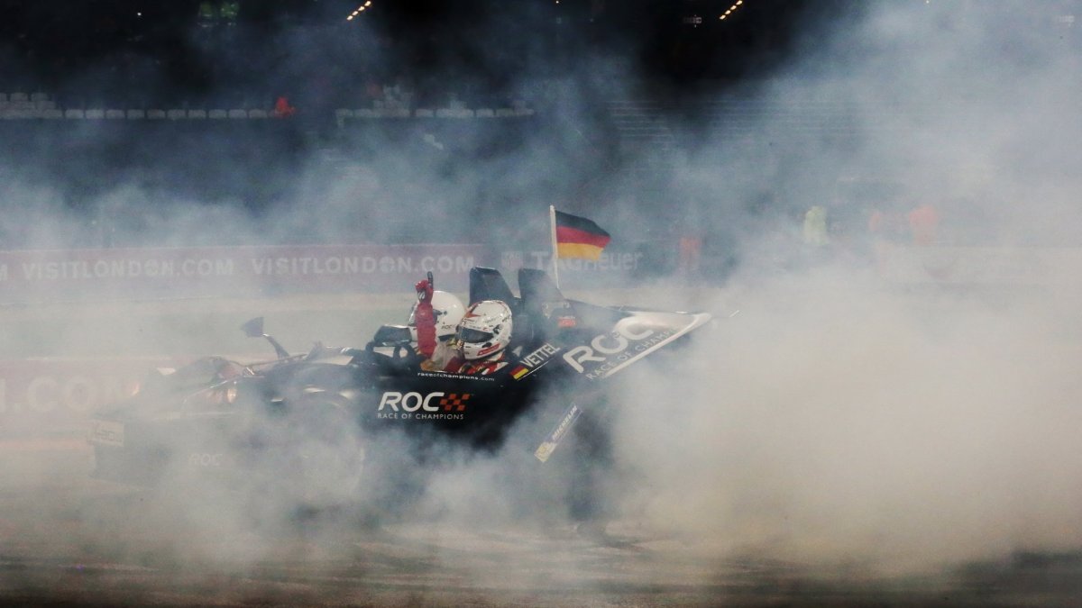 Sebastian Vettel při Race of champions