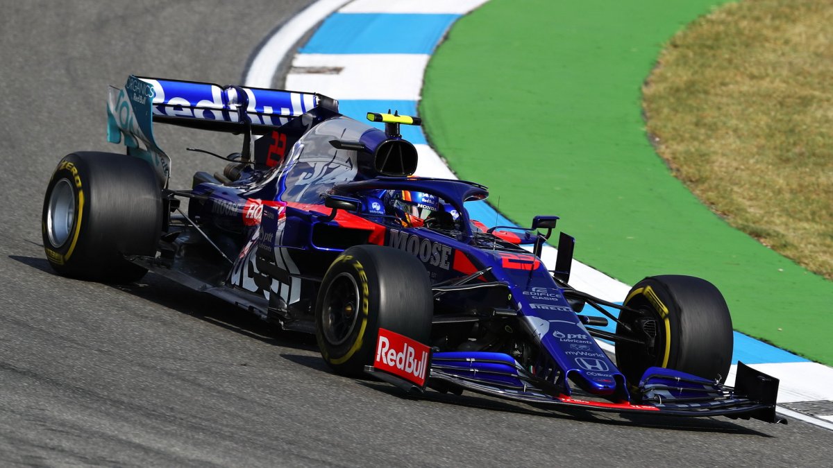 Alexander Albon v tréninku v Německu