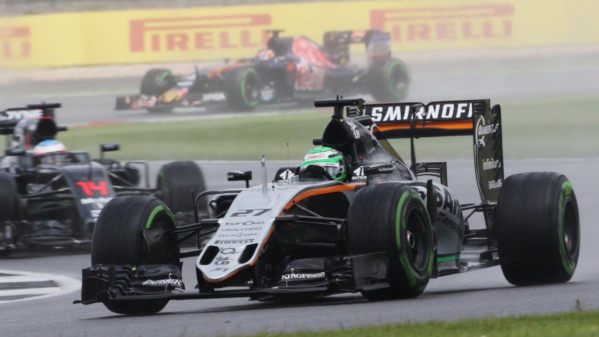 Nico Hülkenberg v závodě v Silverstone