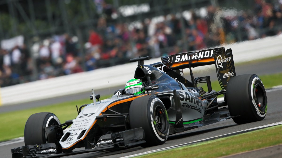 Nico Hülkenberg v závodě v Silverstone