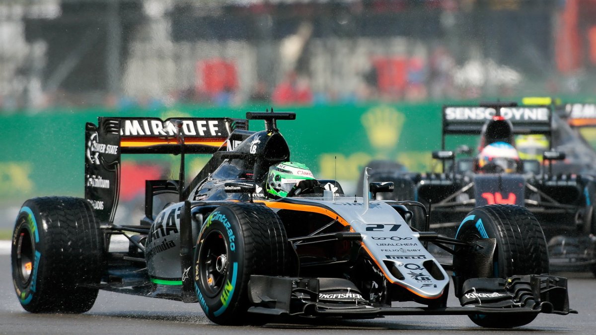 Nico Hülkenberg v závodě v Silverstone