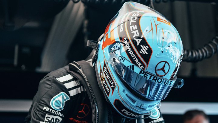 George Russell na Silverstonu