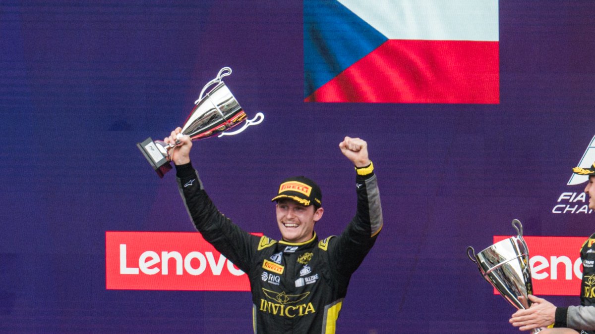 Roman Staněk (F2) na Hungaroringu zaslouženě druhý (3. srpna 2025).