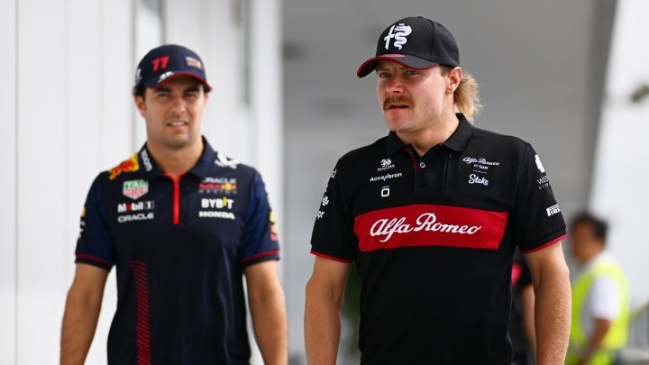 Valtteri Bottas a Sergio Pérez