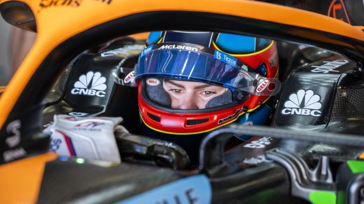 Colton Herta při testu s Mclarenem