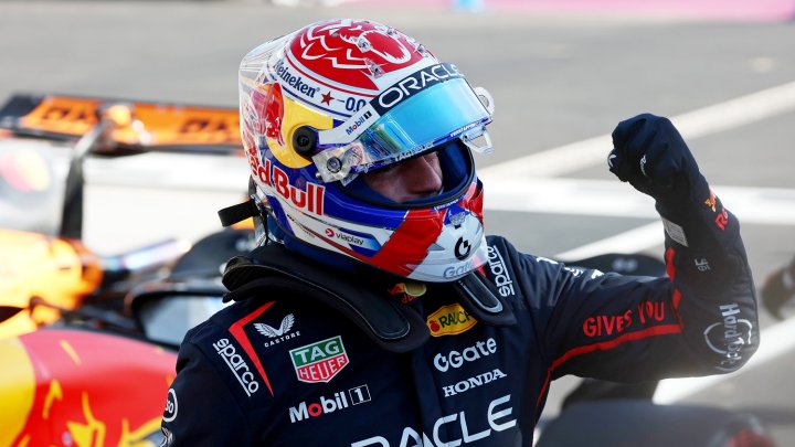 Max Verstappen po zisku pole position