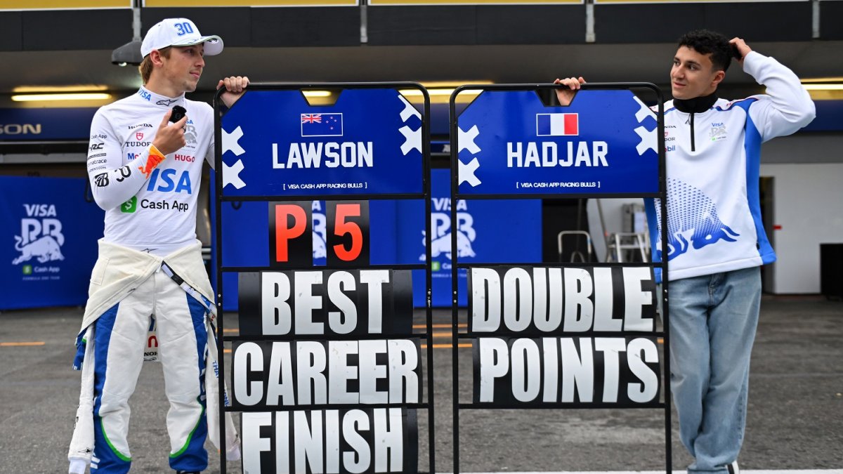 Liam Lawson a Isack Hadjar po Velké ceně Ázerbájdžánu