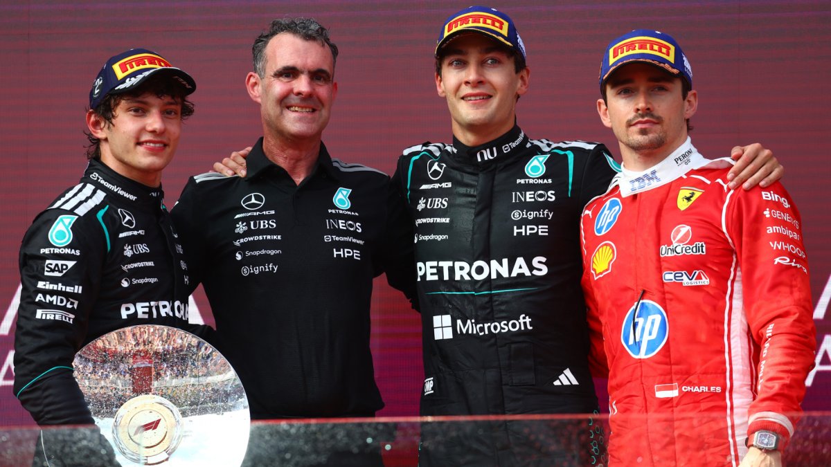 Tři nejlepší v cíli GP Austrálie 2026