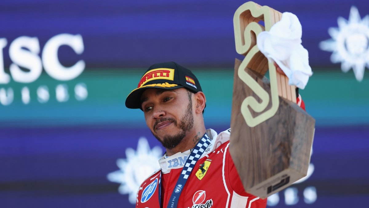 Lewis Hamilton v Barceloně