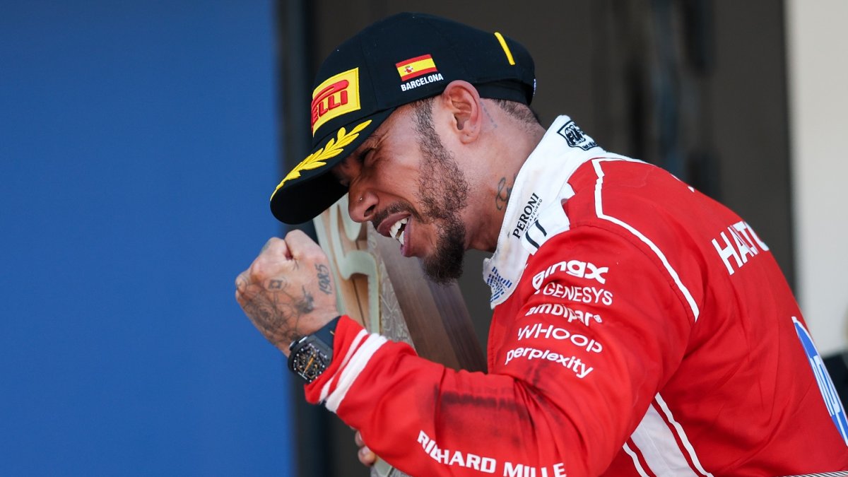 Lewis Hamilton v Barceloně